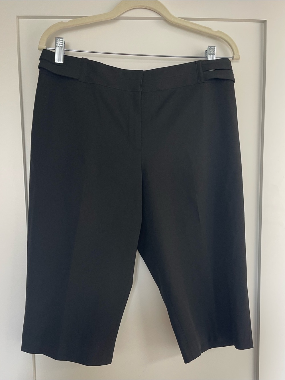 Black Tailored Trouser Bermuda Shorts Size 8